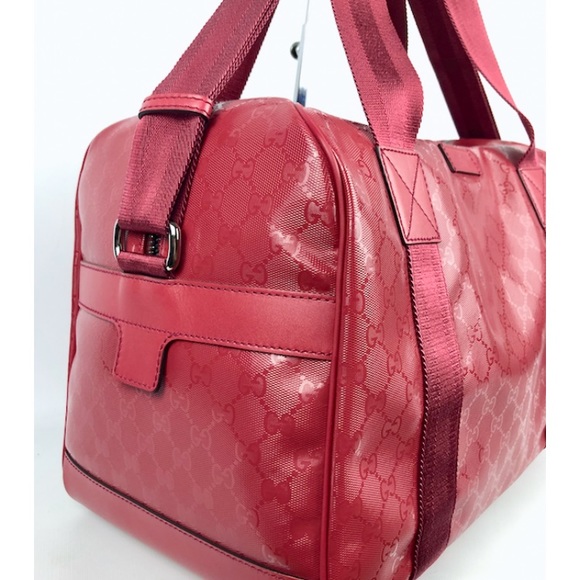 Deep Raspberry Gucci duffle - Picture 4 of 6